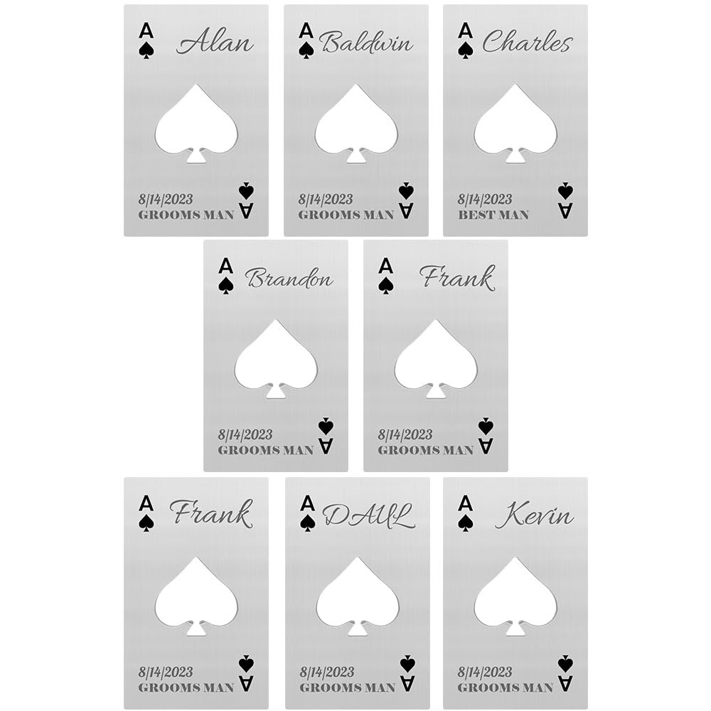 Personalized Credit Card-Size Bottle Openers, 8-Pack