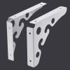 YHBZ Floating Shelf Brackets, White, 200 mm/8 in, 2-Pack view 2