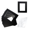 Pastlla 20-Pack Black Pre-Cut Mats, 20 x 25 cm, for 12.7 x 17.8 cm Photos view 1