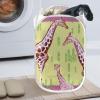 FANSU Pop-Up Laundry Hamper, Giraffe Pattern, 2-Pack, Pink Giraffe (L) view 2