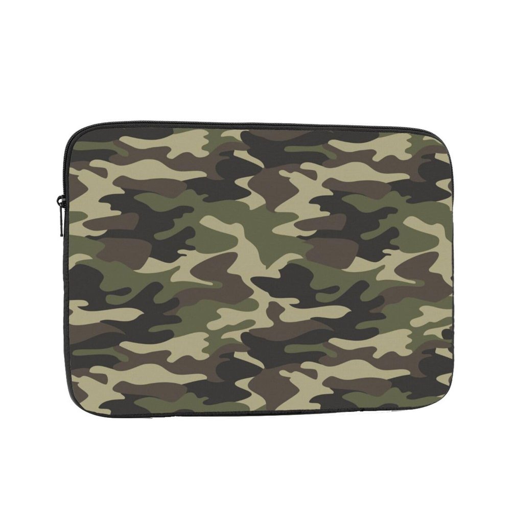 Laptop Sleeve, Military Camouflage, Lightweight, Shock-Resistant, for Women and Men, 10 in, Green