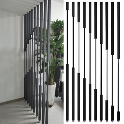 Black Wrought-Iron Room Divider Post