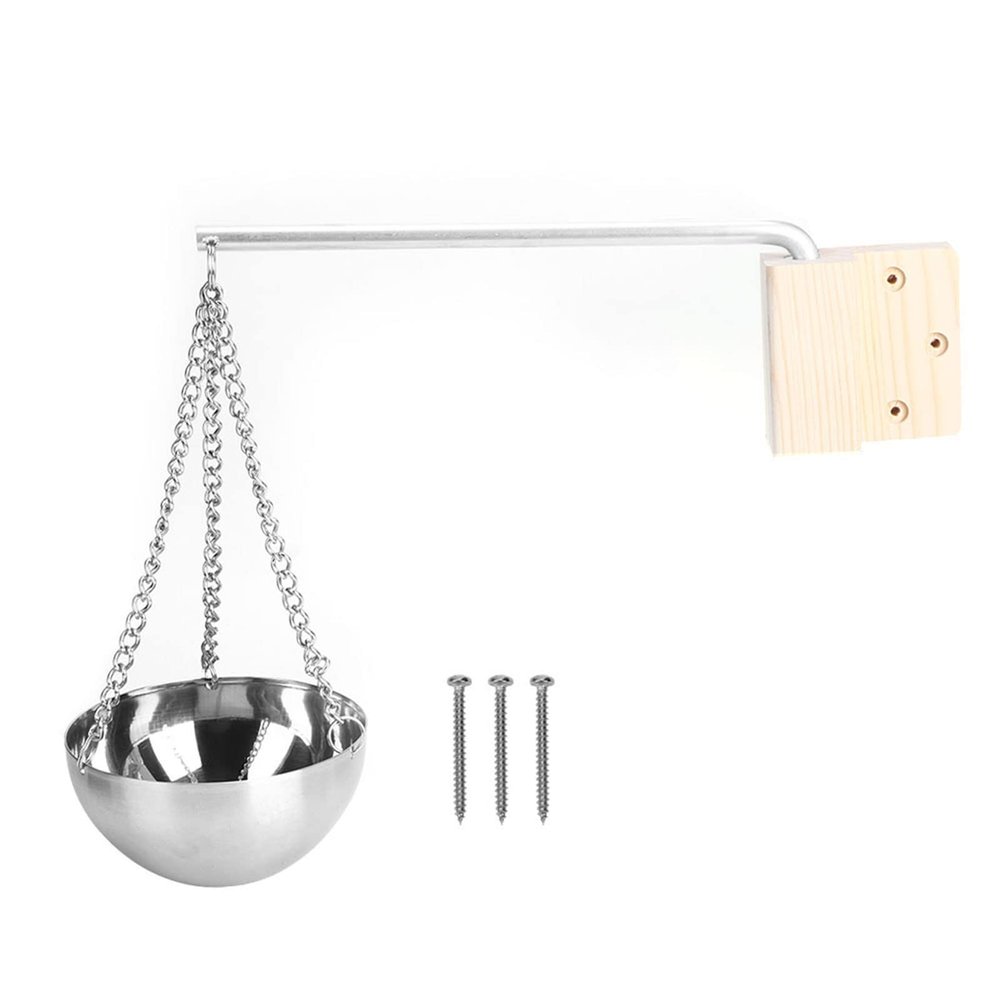 Tyenaza Stainless Steel Sauna Aroma Bowl with Wall Mount for Essential Oils
