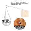 Tyenaza Stainless Steel Sauna Aroma Bowl with Wall Mount for Essential Oils view 4