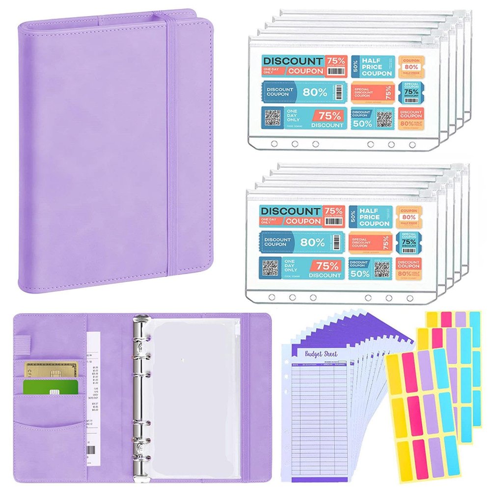 Budget Binder – Waterproof Cash Budget Organizer for Budgeting, Saving Money, and Birthday Gifting, Tsuchiya