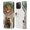 Head Case Designs Official Riza Peker Reindeer Animals Leather Wallet Case for Apple iPhone 15 Pro Max view 1