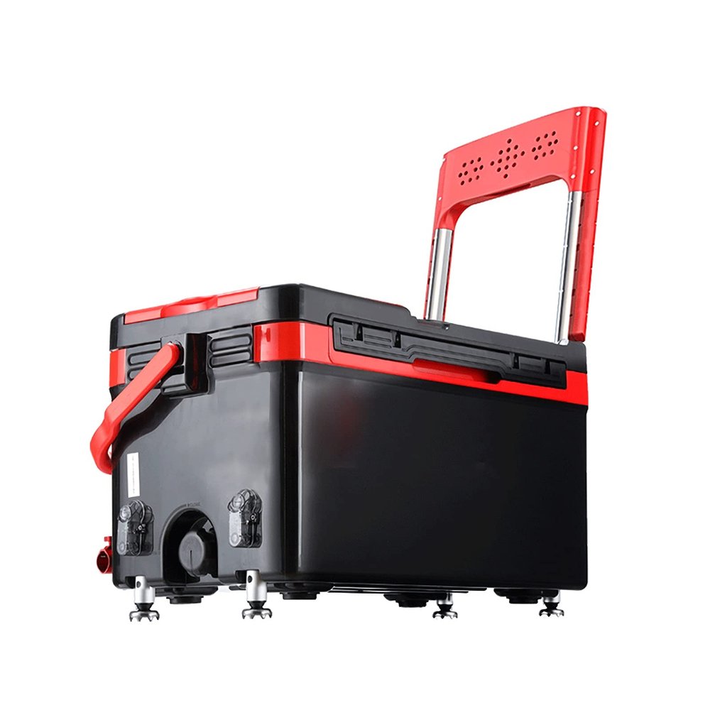 32 L Portable Fishing Cooler Box with Folding Backrest
