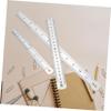 Uonlytech 3-Piece Stainless Steel Ruler Set with Hanging Holes and Double-Sided Scales view 3