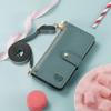 MOJIA Wallet Case for Vivo V29 5G, Soft Premium Leather Flip Cover with Shoulder Strap, Green view 2