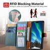 MOJIA Wallet Case for Vivo V29 5G, Soft Premium Leather Flip Cover with Shoulder Strap, Green view 3