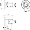 Ideal Standard BC806RO Idealrain Fixed Hand Shower Holder, Rose view 3