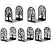 HappyHapi Metal Bookends, Non-Slip Book Holders for Heavy Books, Black, 17.5 x 11.9 x 8.9 cm, 10 Pieces view 1