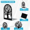 HappyHapi Metal Bookends, Non-Slip Book Holders for Heavy Books, Black, 17.5 x 11.9 x 8.9 cm, 10 Pieces view 3