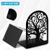 HappyHapi Metal Bookends, Non-Slip Book Holders for Heavy Books, Black, 17.5 x 11.9 x 8.9 cm, 10 Pieces view 4