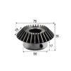 Gresik 2.5M 30T Steel Bevel Gear, 30 mm Bore view 2