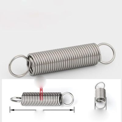 10-Piece 304 Stainless Steel Small Extension Springs, Double Hook, 0.3/0.4/0.5/0.6 mm Wire