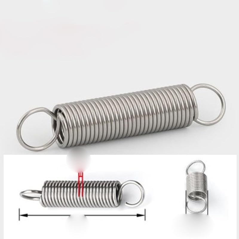 10-Piece 304 Stainless Steel Small Extension Springs, Double Hook, 0.3/0.4/0.5/0.6 mm Wire
