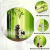 Uiiooazy Shower Curtain 240 x 180 cm, Sage Green Bamboo Leaves and Gray Stones, Waterproof Polyester, 12 Hooks view 4