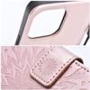 Mezzo Mandala Magnetic Wallet Case for iPhone 15 Plus, Rose view 4