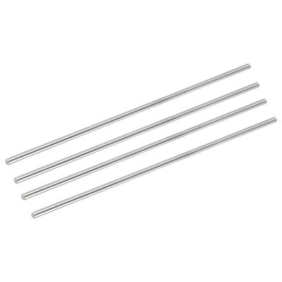 sourcing map 4-Pc 304 Stainless Steel Rods, 6 mm x 300 mm