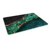 HUBDECO Flexible Printfloor Chair Mat, Green Marble, 120 x 90 cm view 1