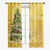 Hiseng Sheer Voile Curtains, Semi-Transparent Grommet Panels, 2-Piece Set, Gold Shimmer, 55.1 x 108.3 in view 2