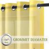 Hiseng Sheer Voile Curtains, Semi-Transparent Grommet Panels, 2-Piece Set, Gold Shimmer, 55.1 x 108.3 in view 4