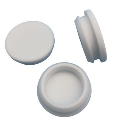 5-Piece Silicone Rubber Plugs with Knob for Closing 42–50 mm Round Holes, 1 Set (White, A Size 42.6 mm)