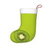 LAMAME Kiwi Slice Printed Christmas Stocking, Candy Bag and Holiday Decor view 3