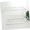 GOOHOCHY 2-Tier Dish Drying Rack for Sink with Extendable Telescopic Drain Tray view 2