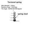 DHAEY 5-Piece Torsion Springs, 2.0 mm Diameter, 180/120/90/60° Angles, Right-Handed Single-Hook V-Shaped Springs (3 Turns, 60d, 12 mm, 2.0 mm) view 2