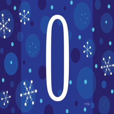Indoor and Outdoor Doormat with Winter Snowflakes and Monogram O Design