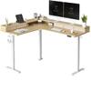 FEZIBO Electric L-Shaped Standing Desk, 3-Motor Height Adjustable, 5 Drawers, 190 x 160 cm view 1