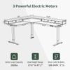 FEZIBO Electric L-Shaped Standing Desk, 3-Motor Height Adjustable, 5 Drawers, 190 x 160 cm view 2
