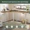 FEZIBO Electric L-Shaped Standing Desk, 3-Motor Height Adjustable, 5 Drawers, 190 x 160 cm view 4