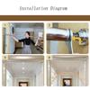 Arched Crystal Glass Bead Curtain, Room Divider, Adjustable, 55 Strands, 170 x 120 cm view 4