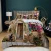 XLYYDS Vintage House 3D Microfiber Duvet Cover Set, 135 x 200 cm, Bonsai Flower, with 2 Pillowcases view 1