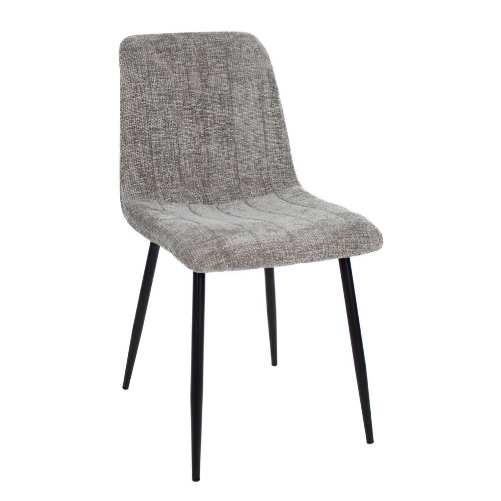 Kick Collection Sem Dining Chair - Gray - Modern Chenille and Metal