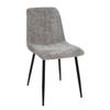 Kick Collection Sem Dining Chair - Gray - Modern Chenille and Metal view 1