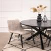 Kick Collection Sem Dining Chair - Gray - Modern Chenille and Metal view 2