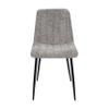 Kick Collection Sem Dining Chair - Gray - Modern Chenille and Metal view 3