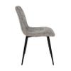 Kick Collection Sem Dining Chair - Gray - Modern Chenille and Metal view 4