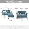 LINGKY Chenille Sofa Cover for L-Shaped Sectional, Non-Slip, Blue, 90 x 210 cm view 3