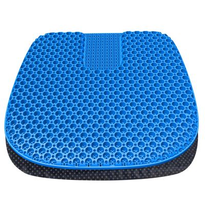 Gel Seat Cushion (Super Large and Thick), Wheelchair Seat Cushion, Soft and Breathable, for Office Chairs, Cars and Student Seats, for Sciatica and Back Pain (Blue, Small, Blue)