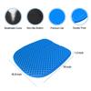 Gel Seat Cushion (Super Large and Thick), Wheelchair Seat Cushion, Soft and Breathable, for Office Chairs, Cars and Student Seats, for Sciatica and Back Pain (Blue, Small, Blue) view 2