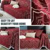 YCDZSW Chenille Sofa Throw Blanket, Non-Slip, Deep Red, 180 x 200 cm view 2