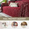 YCDZSW Chenille Sofa Throw Blanket, Non-Slip, Deep Red, 180 x 200 cm view 3