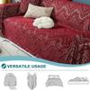 YCDZSW Chenille Sofa Throw Blanket, Non-Slip, Deep Red, 180 x 200 cm view 4