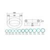 3-Pack FKM Fluororubber O-Ring Seals, 51 × 44 × 3.5 mm view 2