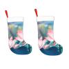 BONDIJ Christmas Stockings with Lotus Plant Print and Plush Cuff view 2